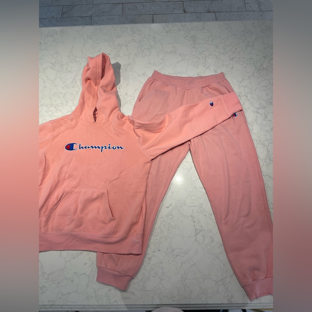 Champion's pullover hoodie, Big Girls Heritage Jogger Pants, Used